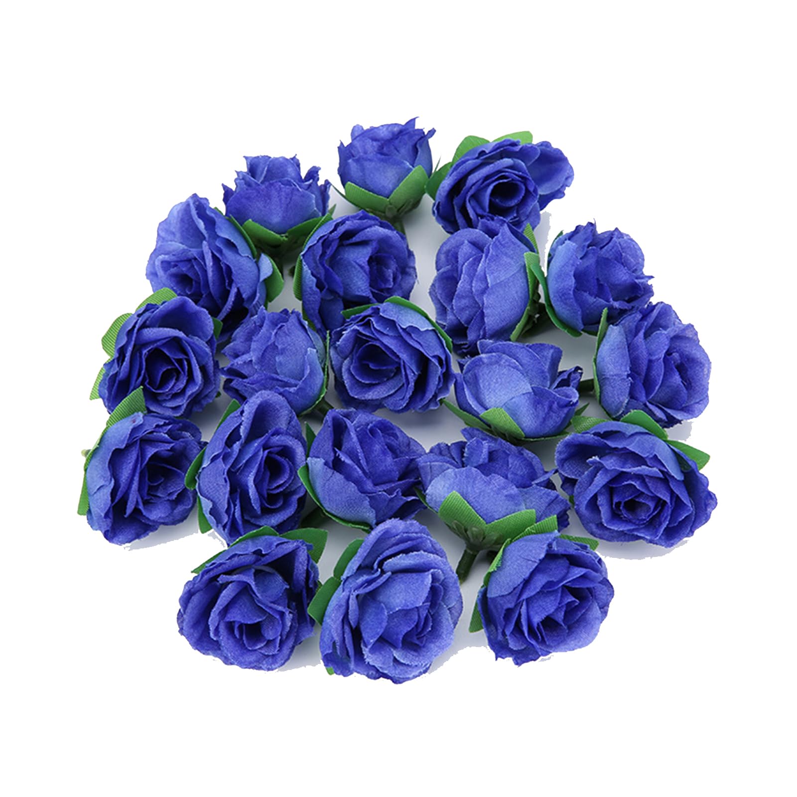 Amazon｜造花 バラ 手作り ローズ 薔薇 花のみ ブルー 50個 結婚式